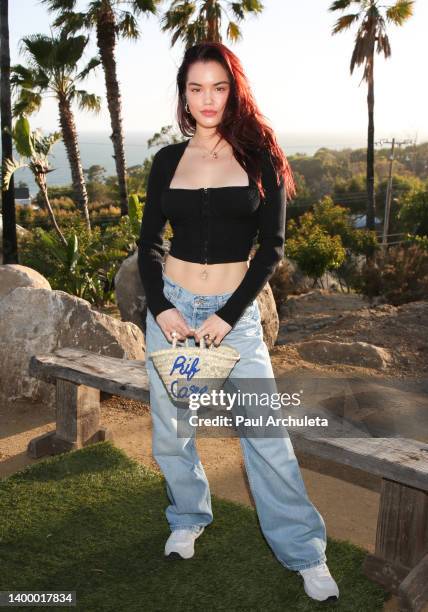 Actress Paris Berelc attends the Rif Care launch event at Zuma Sanctuary on May 29, 2022 in Malibu, California.