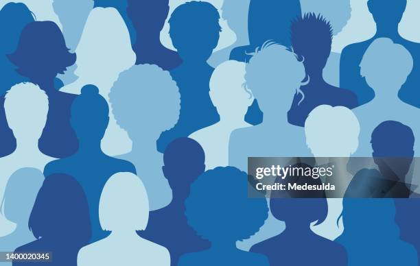 women - crowd stock illustrations