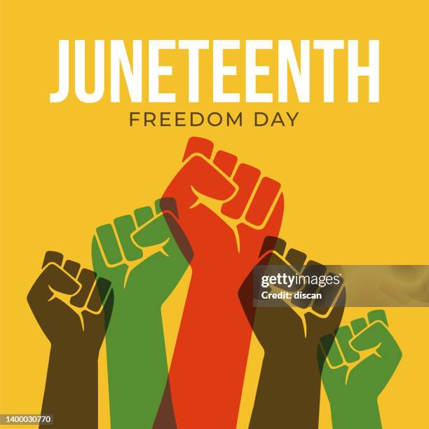 juneteenth independence day. african-american history and heritage. - juneteenth celebration stock illustrations