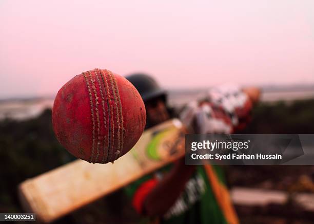 conceptual cricket shot - cricket competition stock-fotos und bilder