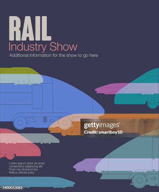 rail show or exhibition template - underground poster stock illustrations