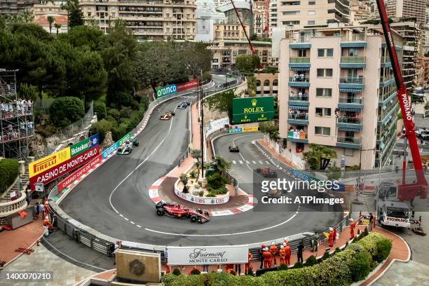 Sergio Perez Mendoza Oracle Red Bull Racing RB18 Honda, winner of the race seen during the F1 Grand Prix of Monaco 2022 at the Circuit de Monaco on...