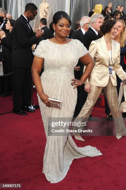 Actress Octavia Spencer arrives at the 84th Annual Academy Awards held at the Hollywood & Highland Center on February 26, 2012 in Hollywood,...