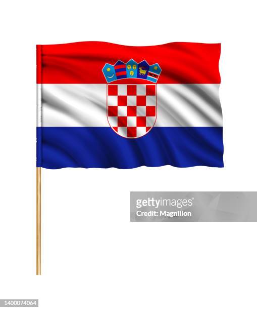 flag of croatia - croatia stock illustrations