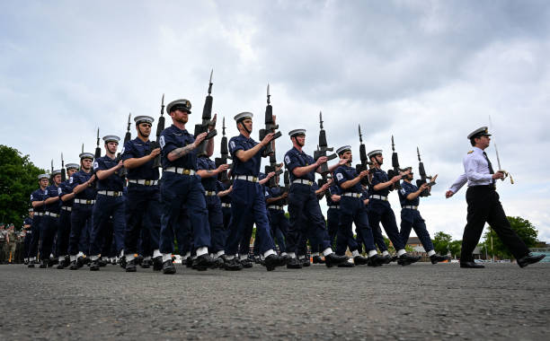 GBR: Queen Elizabeth II Platinum Jubilee 2022 - Pageant Rehearsals At HMS Collingwood