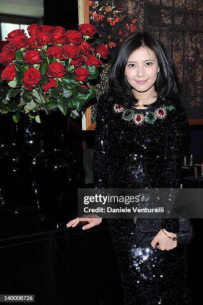 Gao Yuanyuan attends Dolce & Gabbana VIP Room at the Metropol during Milan Womenswear Fashion Week on February 26, 2012 in Milan, Italy.