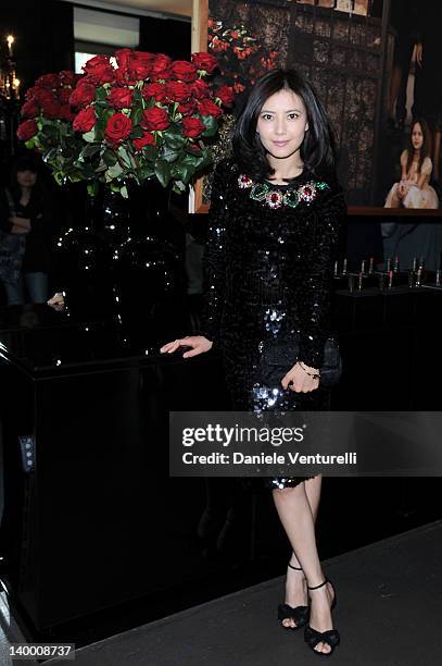 Gao Yuanyuan attends Dolce & Gabbana VIP Room at the Metropol during Milan Womenswear Fashion Week on February 26, 2012 in Milan, Italy.
