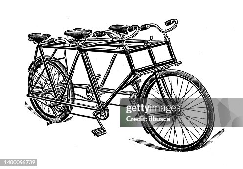 Antique Illustration Transportation Inventions Multiple Bicycle High ...