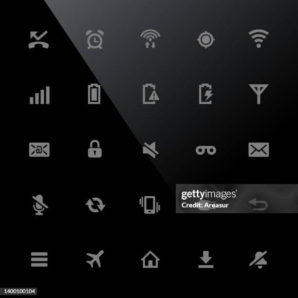 notification icons - one touch 32px - graphical user interface stock illustrations