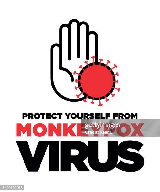 ilustraciones, imágenes clip art, dibujos animados e iconos de stock de ilustración de stock vectorial del virus monkeypox. - riesgos laborales