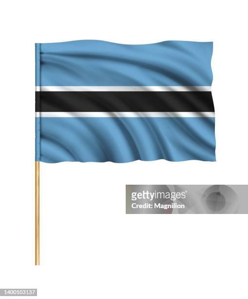 flag of botswana - botswana flag stock illustrations
