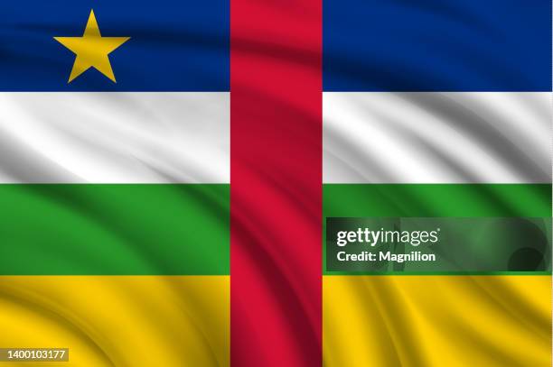 stockillustraties, clipart, cartoons en iconen met flag of central african republic - central african republic