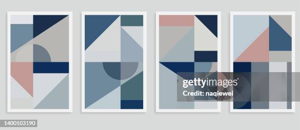stockillustraties, clipart, cartoons en iconen met vector minimalism color block geometric banner pattern,design element,abstract backgrounds collection - betonblok