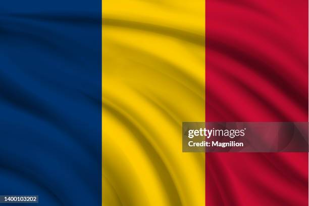 flag of chad - chad central africa stock illustrations