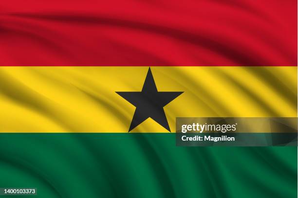 flagge von ghana - ghana flag stock-grafiken, -clipart, -cartoons und -symbole