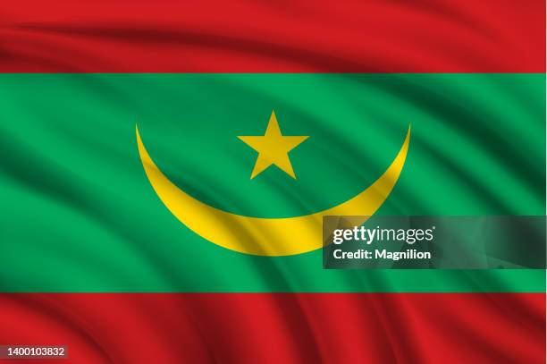 flag of mauritania - flag of mauritania stock illustrations
