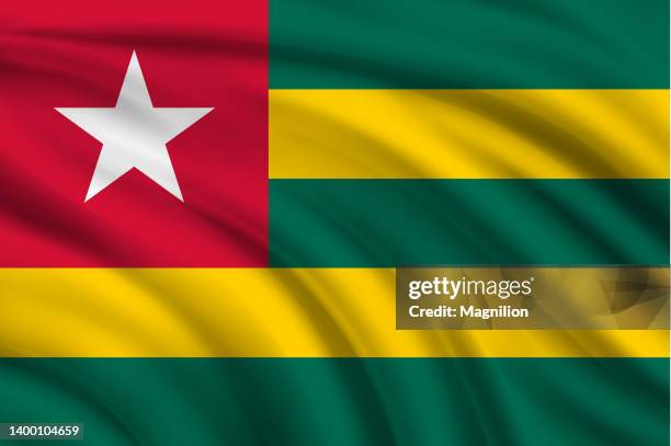 flag of togo - togo stock illustrations