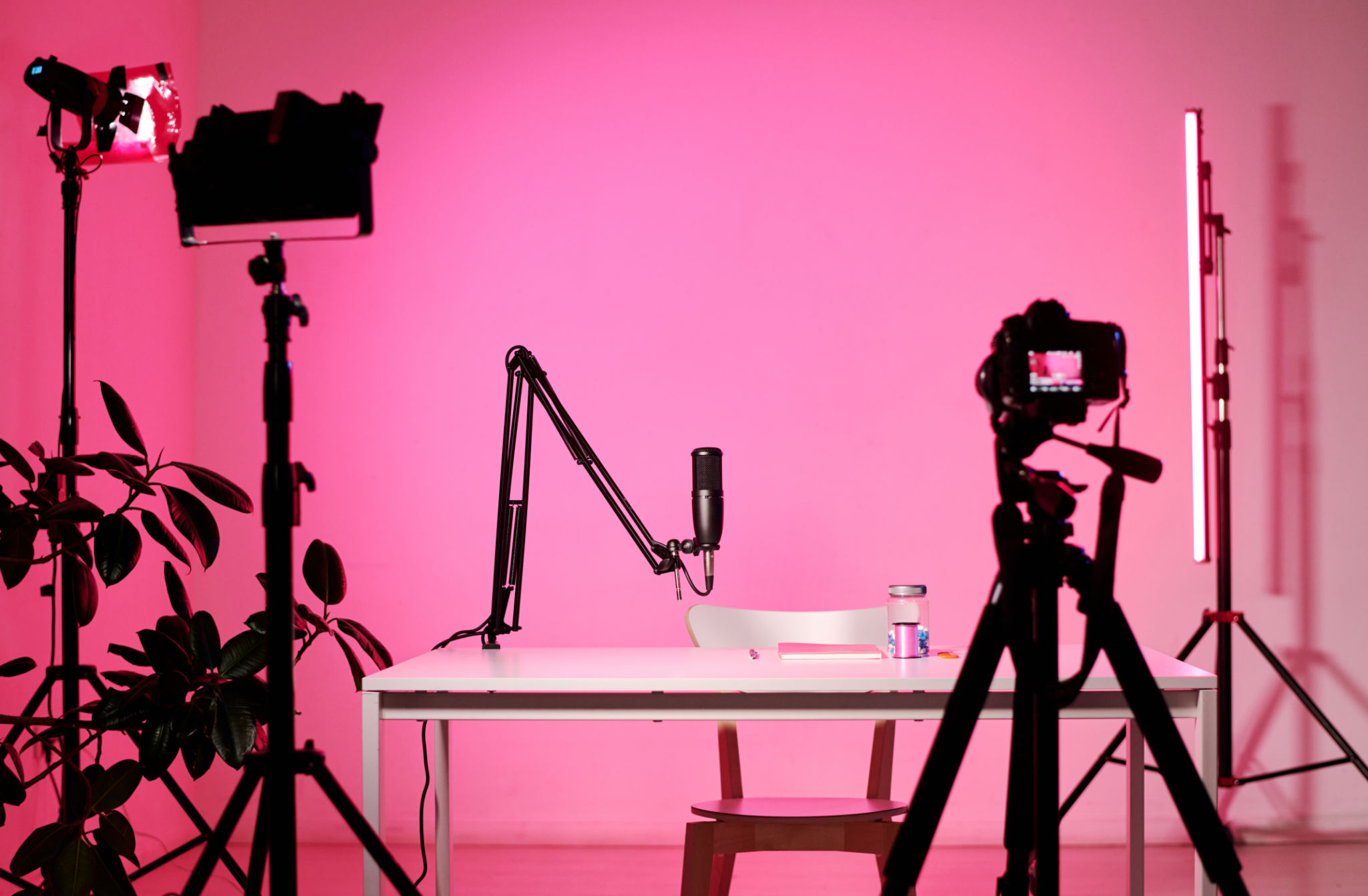 video equipment setup
