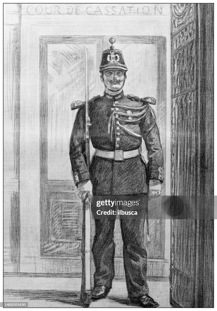 Antique illustration: Guard