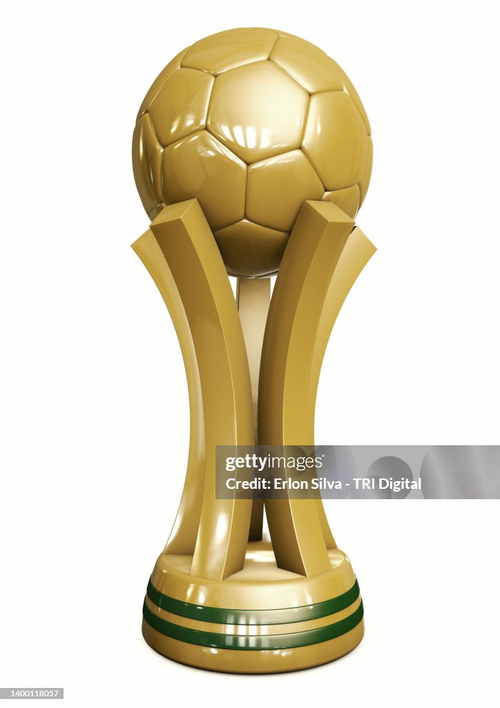 Trophy on white background