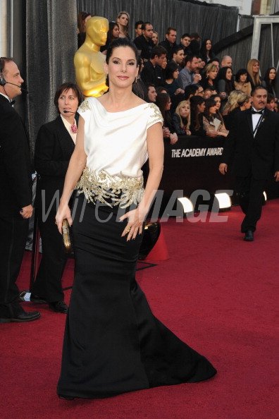 Actress Sandra Bullock arrives at...
