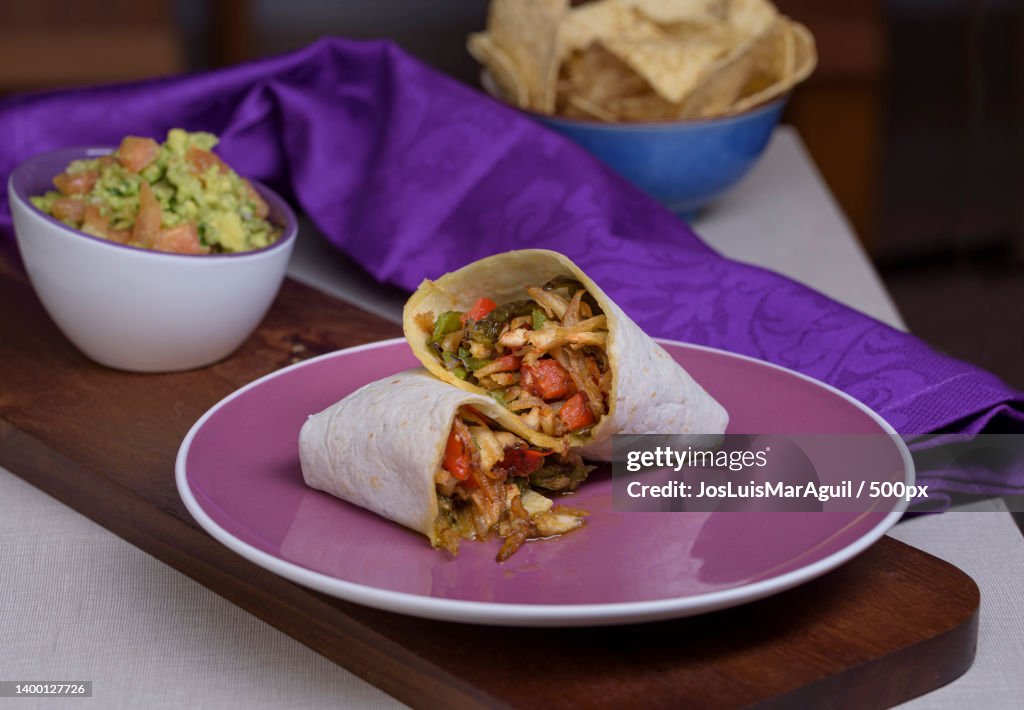 Close-up of food in plate on table
