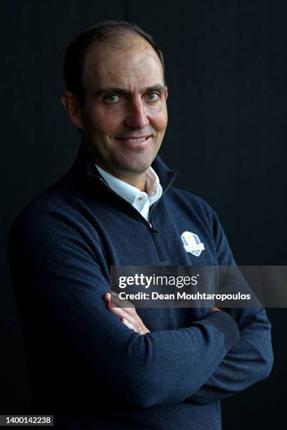 Edoardo Molinari of Italy pictured here on May 24th 2022, is named as Henrik Stenson's second European 2023 Ryder Cup Vice Captain on May 30, 2022 in...
