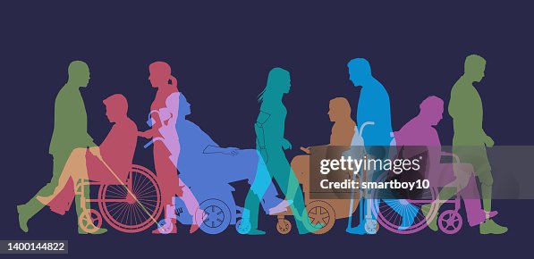 Group of People with Different Disabilities Group of People with Different Disabilities