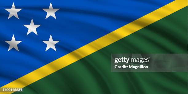 flag of solomon islands - solomon islands stock illustrations