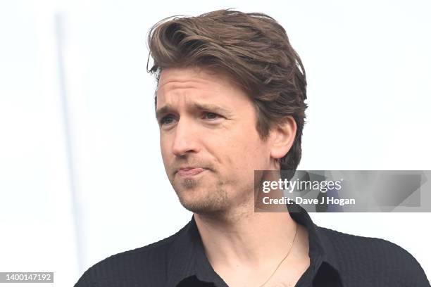 Greg James on stage during Radio 1's Big Weekend 2022 at War Memorial Park on May 29, 2022 in Coventry, England.