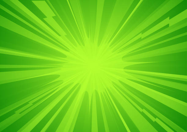bright green action comic explosion - green summer background stock illustrations