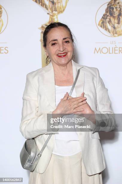 Dominique Blanc attends the 33rd Molieres ceremony at Folies Bergeres on May 30, 2022 in Paris, France.