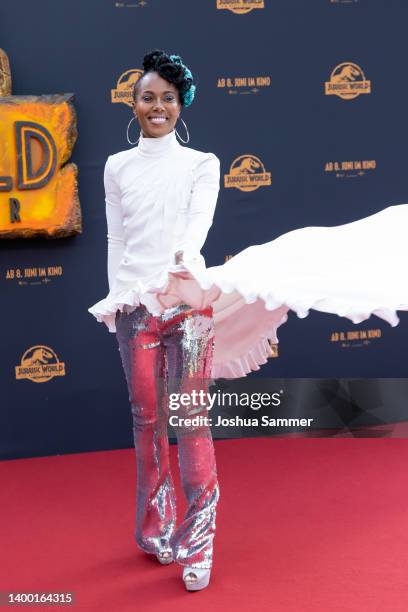DeWanda Wise attends the "Jurassic World: Ein neues Zeitalter" Photocall at Medienpark on May 30, 2022 in Cologne, Germany.