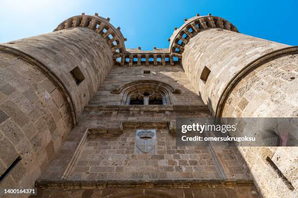 rhodes medieval knights palace in rhodos, greece - rhodes old town stock pictures, royalty-free photos & images