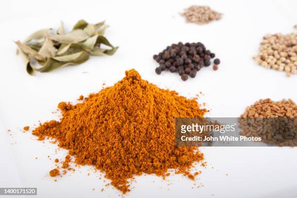 ground spices - curry powder stock pictures, royalty-free photos & images