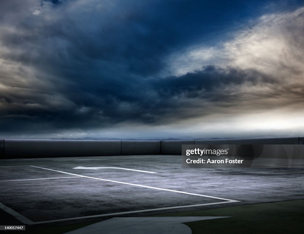 Stormy carpark