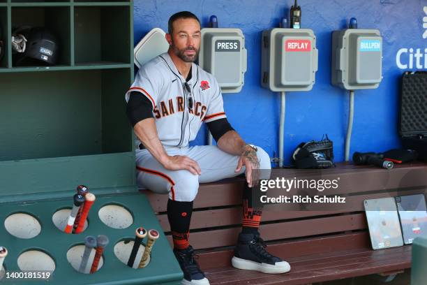 Manager Gabe Kapler of the San Francisco Giants before a game against the Philadelphia Phillies at Citizens Bank Park on May 30, 2022 in...