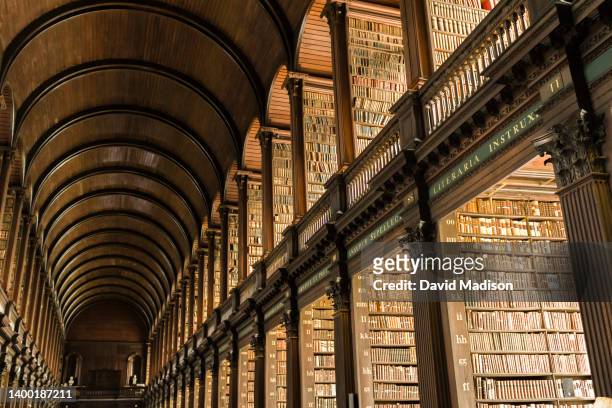 General view of the Long Room in the Old Library at Trinity College on September 15, 2016 in Dublin, Ireland.