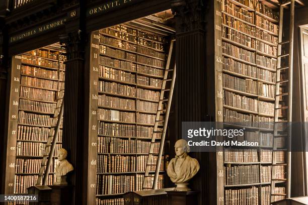 General view of the Long Room in the Old Library at Trinity College on September 15, 2016 in Dublin, Ireland.