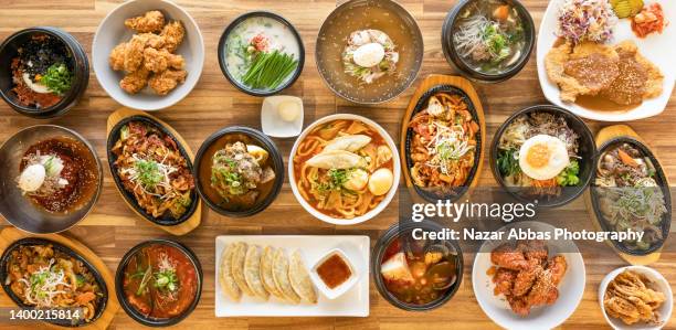 korean food. - auckland food bildbanksfoton och bilder