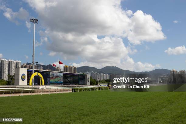 General view of the Sha Tin Racecourse on May 29, 2022 in Hong Kong.