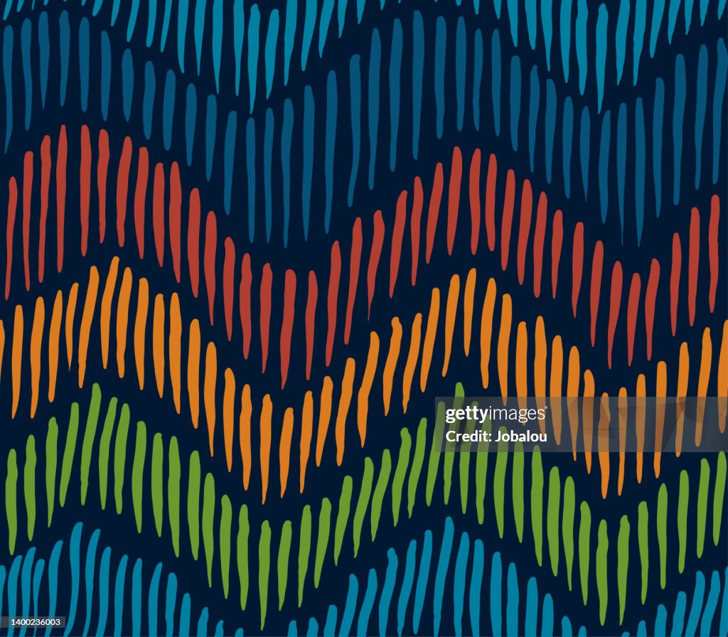 Indigenous Fabric Rug Seamless Pattern Stripes