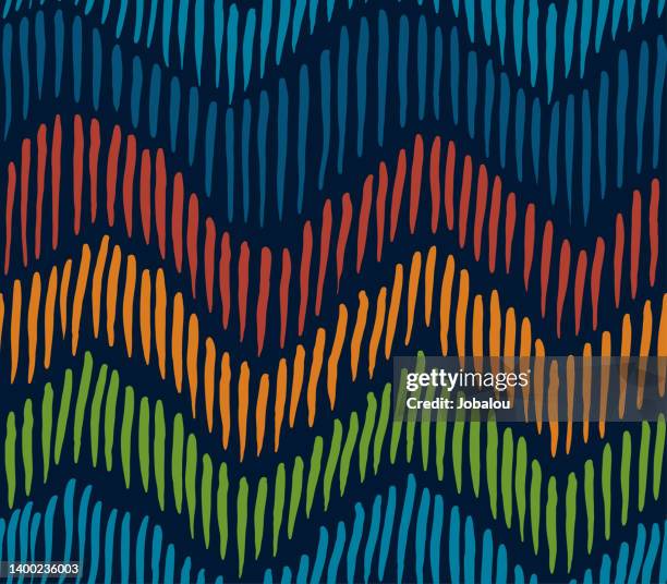 stockillustraties, clipart, cartoons en iconen met indigenous fabric rug seamless pattern stripes - african textiles