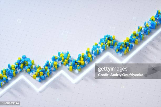 abstract growing diagram - trigger stock pictures, royalty-free photos & images