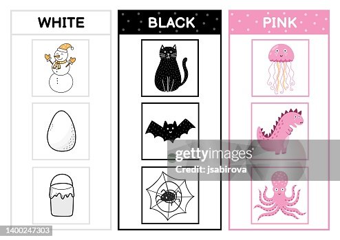 Learn The Primary Colors Color Sorting Activity Page High-Res Vector ...