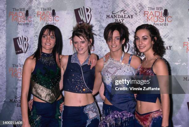 Irish girl group B*Witched in the press room of the Warner Bros Radio Music Awards, held at the Mandalay Bay Resort & Casino in Las Vegas, Nevada,...