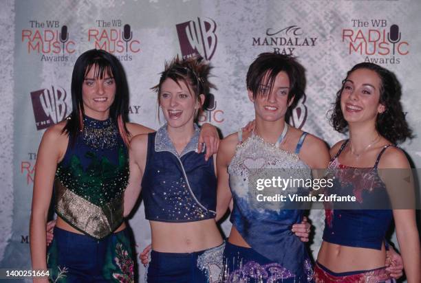 Irish girl group B*Witched in the press room of the Warner Bros Radio Music Awards, held at the Mandalay Bay Resort & Casino in Las Vegas, Nevada,...