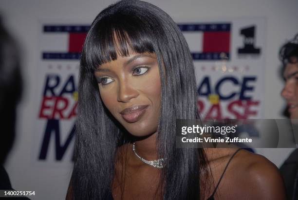 British fashion model Naomi Campbell attends the 5th Annual Race To Erase MS Gala, held at the Century Plaza Hotel in Los Angeles, California, 14th...