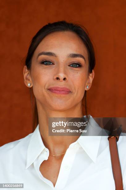 Marine Lorphelin is seen at Roland Garros on May 31, 2022 in Paris, France.