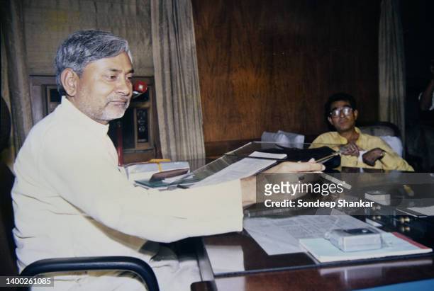 Nitish Kumar, a politician belonging to Janta Dal and serving as the 22nd Chief Minister of Bihar.